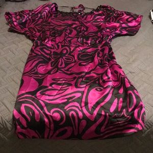 Black and fusha dress